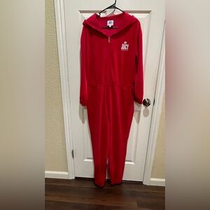 Juicy Couture Red Velour Jumpsuit